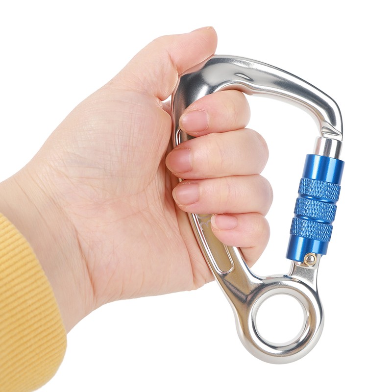 Climbing Carabiner Auto Lock Safe Large Opening 30KN Captive Eye
