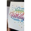 Happy Birthday Greeting Card Beautiful Encouraging Rainbow Neon Type