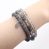 Noessla Stackable Crystal Beaded Bracelets for Women Boho Multi Layer