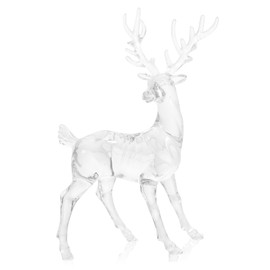 COHEALI 2 Uds Alce Navideño para Mesa De Alce Adorno Home Depot Reno Figuritas De Ciervo Delicada Decoración De Alce Decoración Hogar Adornos De Alce Accesorios De Oficina Vidrio