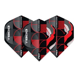 RED DRAGON T800 Hardcore Premium Standard Extra Thick - 100 Micron - Dart Flights 3 Sets Per Pack (9 Dart Flights Total)
