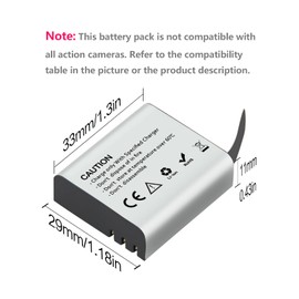 GEEKAM 1350mAh Action Camera Rechargeable Batteries (3-Pack) with 3 Channel USB Charger for AKASO Brave 4/V50X, Dragon Touch, Crosstour, Campark, APEMAN, PG900/PG1050/S009R and More