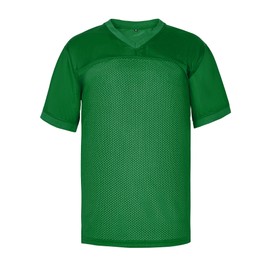 BOROLIN Mens Blank Football Jersey,Polyester Plain Football Shirt Pullover Sports Clothing (Small, Green)