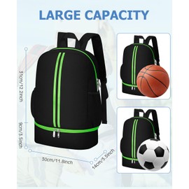 HowFly Gym Backpack, Gym Bag for Women Men, Sport Backpack with Shoe Compartment, Athletic Beach Swim Workout Bag