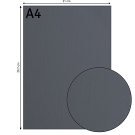 Florence Cardstock Textured - Coloured Card Making Supplies A4 - Grey - 10 Sheets - Coloured Paper for Scrapbooking, Card Making, Die Cutting and Paper Crafts - 216 GSM - Anthracite