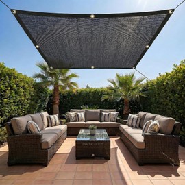 10'x20' Garden Shade Cloth 50% Sunblock Mesh Tarp with Grommets | Outdoor Sun Shade & Plant Freeze Protection Cover for Greenhouse, Kennel, Lawn, Patio,