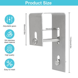 Solar Panel Bracket Balcony, Solar Panel Holder Hook Balcony, Stainless Steel Balcony Hook for Square Balcony Railing, Solar Mounting Balcony Power Station PV Bracket Railing Hook Solar Balcony