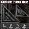 2 Pcs Rafter Square 12 inch & 7 inch, Aluminum