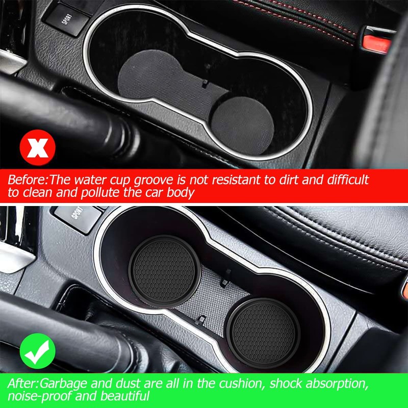 Car Cup Holder Coaster, 4 Pack Non-Slip Insert Coasters, Universal