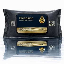 CleanSkin [80 Pack] Tattoo Cleaning Wipes with Green Soap, Alcohol Free, Perfume Free, Lint Free, Tattoo Care
