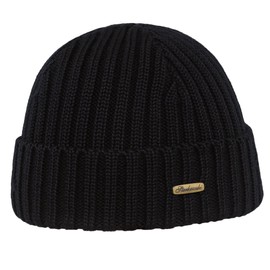 Sterkowski Norfolk Knitted Hat Merino Wool Hat for Men and Women Warm Wool Hat Extra Fine Merino Beanie, black