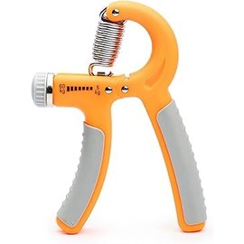 EKODE Fitness Adjustable Grip Strengthener (5–60 kg) – Hand Exerciser with Stainless Steel Spring for Building Strong Wrists, Fingers, Forearms & Hands (Orange)