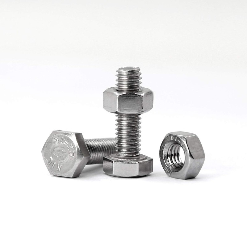 M5-0.8 x 10mm 80PCS Hex Head Screws Bolts and Nuts