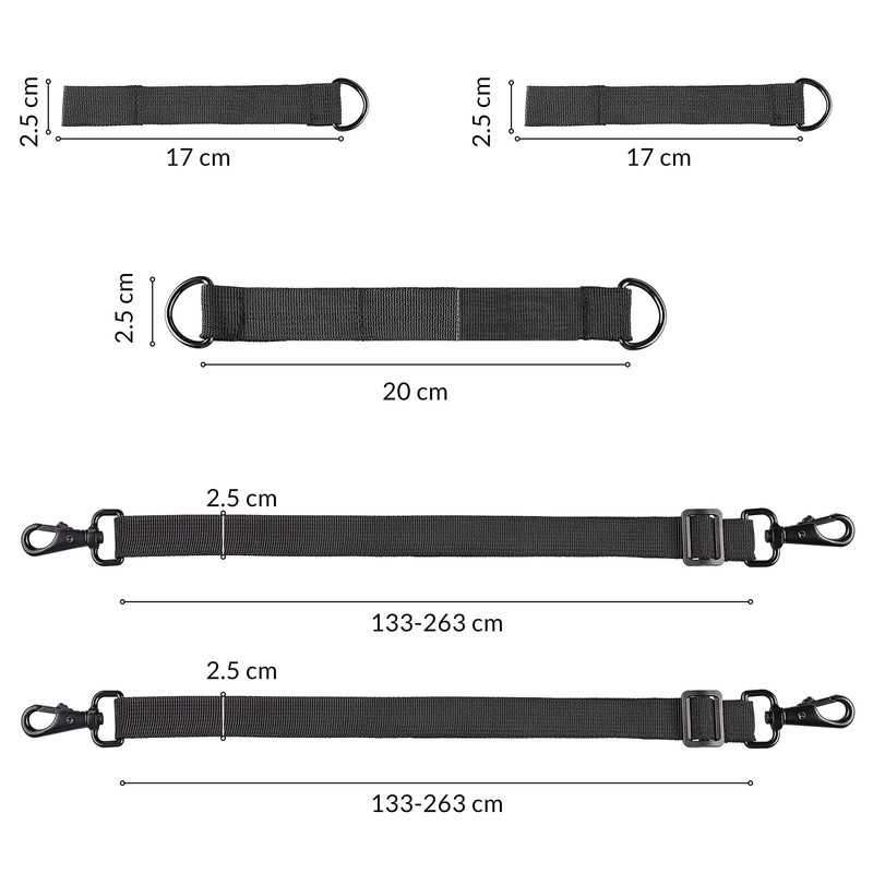 Kingsleeve Wind protection for cantilever parasols, robust metal hooks, variable,