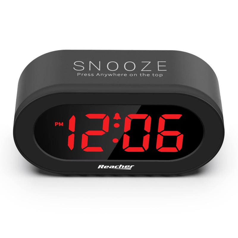 REACHER Small LED Digital Alarm Clock with Simple Operation, Full