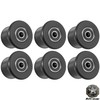 6-Pack Rolling Seat Trolley Wheels, Sliding Bracket Rollers for Bowflex