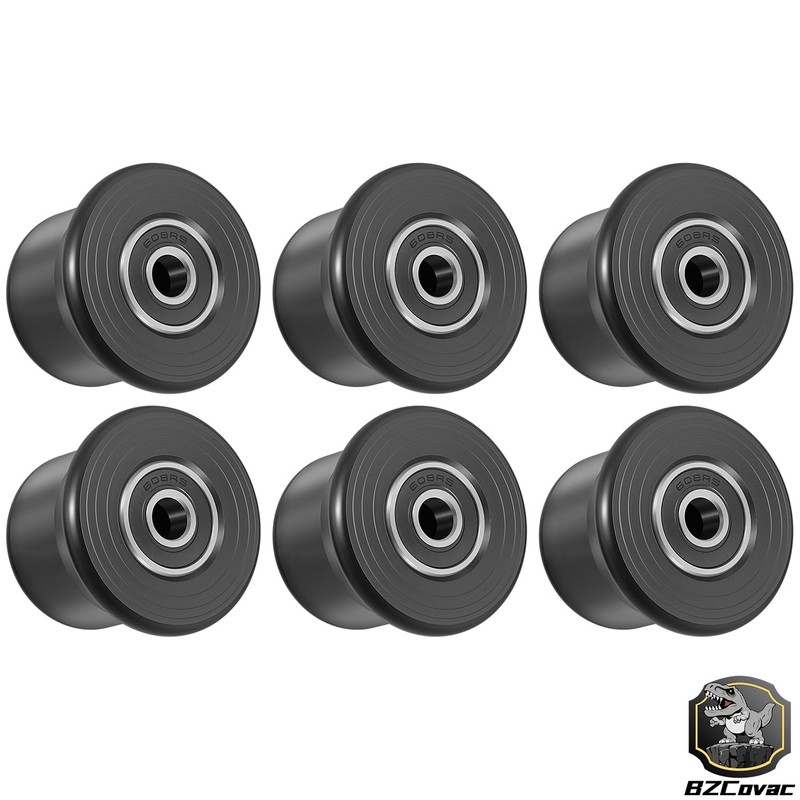 6-Pack Rolling Seat Trolley Wheels, Sliding Bracket Rollers for Bowflex