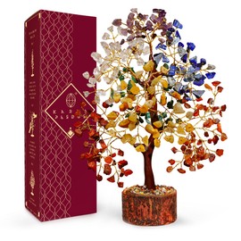 Green Aventurine Healing Crystal Tree of Life, Home and Office Desk Decor, Feng Shui Bonsai Trees for Postive Energy, Money, Good Luck, Christmas Decor, Spiritual Birthday Gifts for Women, Mom