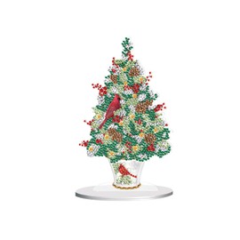 JICFDAO Diamant Desktop Ornament 121x200mm Diamond Painting Ornamente Vogel und Weihnachtsbaum Diamant Malerei Ornamente Malen nach Zahlen Geschenk Special Spezialsteine Weihnachtsdeko Basteln