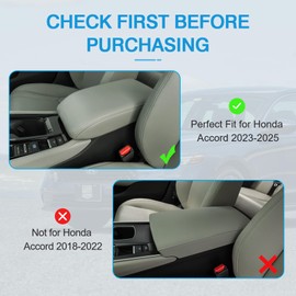 PIFOOG Center Console Organizer for Honda Accord 2025 2024 2023 Accessories Car Storage Armrest Box Tray with Anti Slip Mats Black 1PC