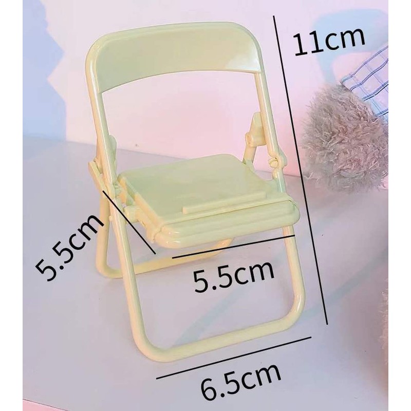 Audiophile Pipe Chair Smartphone Stand Foldable Compact Lightweight Yellow 2