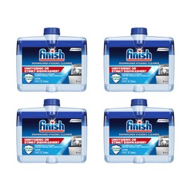 Finish Dual Action Dishwasher Cleaner: Fight Grease & Limescale, Fresh 8.45 oz.(Pack of 4)