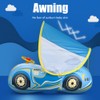Baby Inflatable Pool Float with Canopy Car Shaped Baby Swim