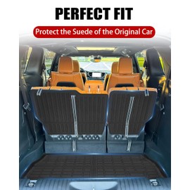 YEBOOCA Cargo Liner Compatible with 2017-2025 Chrysler Pacifica Trunk Mat Cargo Mat Back Seat Cover Protector(Backrest Mats+Trunk Mat)