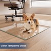 46"x46" Tempered Glass Chair Mat for Carpet