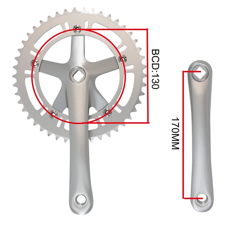 WEERAS City Folding Bicycle Crankset Single Tooth Disc 46T 130BCD