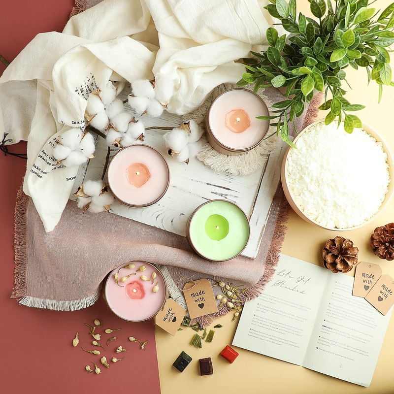 Hearth & Harbor Organic Soy Candle Making Kit for Adults,
