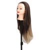 Blonde Gray Gradient Wig Hair Mannequin Head Hairdressing Styling Training