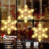 Quntis 34" Christmas Snowflakes Window Lights Battery Operated, 3 Pack