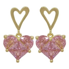 Valentine's Day Earrings for Women, Red Pink Heart Drop Dangle Earrings, Trendy Couple Jewelry Outfits