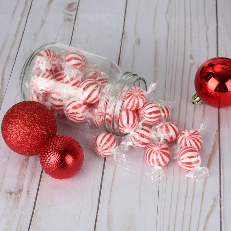 Peppermint Candy Balls Bulk – 3 Pounds - Individually Wrapped