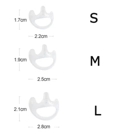 YNIBST Air Tube Type Income Earbud Ear Molds, Small x 2, Medium x 2, Large Size, Right and Left Ears (Set of 6), White