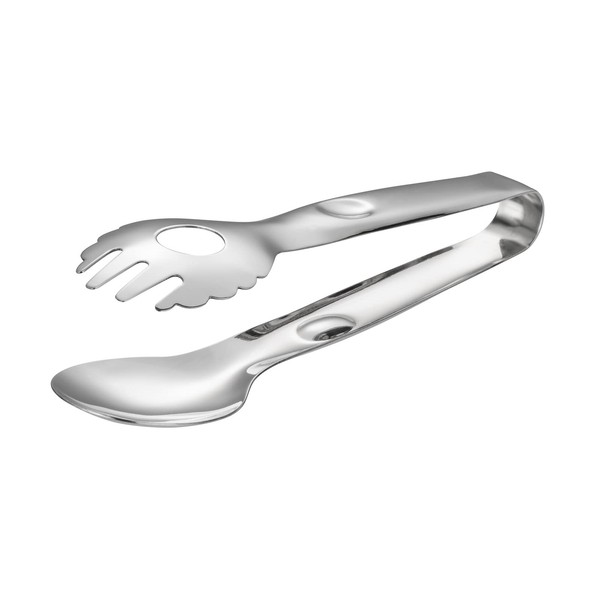 APS Tidlos Salad Tongs Total Length: 22 cm Stainless Steel Highly Polished Slotted on One Side Shovel Dimensions: 5 x 2 cm