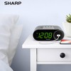 Sharp Digital Easy to Read Alarm Clock with 2 AMP