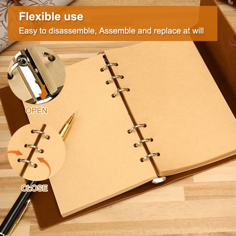 Pack of 3 Refill Paper A5 Refillable, 135 Sheets A5