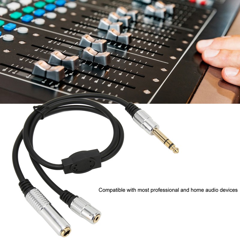 1 Split in 2 Sound Cable 1/4 Inch TRS Stereo