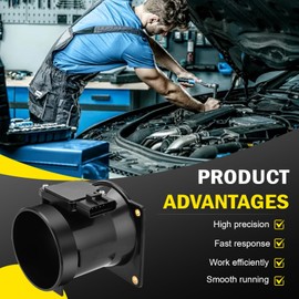 Mass Air Flow Meter MAF Sensor for Ford Expedition F150 F250 F350 F450 F53 F550 Lobo Taurus 1999-2004 Lincoln Blackwood Navigator 1999-2003,Replaces F81F12B579BA XL3F12B579BA AFLS174 AFH8006