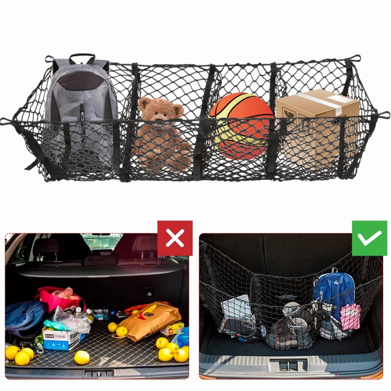 Unbranded Trunk Bed Envelope Style Mesh Organizer Cargo Net for