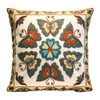 ZUODU Embroidered Cotton Green Butterfly Throw Cushion Cover 45 x45