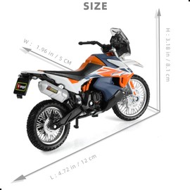 Risopen 1:18 Skala Kim 790 Abenteuer R Rally Dirt Bike Modell Spielzeug Mini Motorrad Fahrrad Spielzeug Motocross Modell Spielzeug Schwarz Motorrad Modell Spielzeug Supercross Motorrad Modell