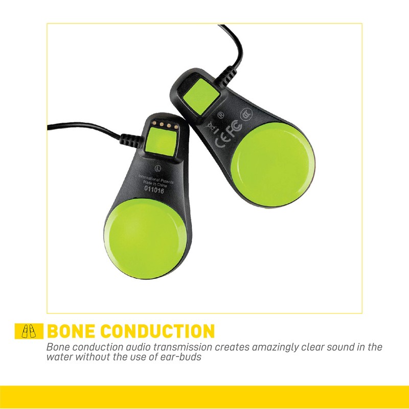 Finis Duo Underwater Bone Conduction MP3 Player,Black/Acid Green