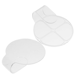 BIUDECO 2pcs Makeup Plate Nail Color Mixing Foundation Mixing Tray Makeup Mixing Plate Foundation Plate Makeup Mixing Palette Nail Pallet Makeup Palettes Acrylic Essentials Toning