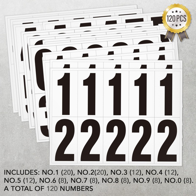2 inch Self Adhesive Numbers for Mailbox, House Numbers, Reflective