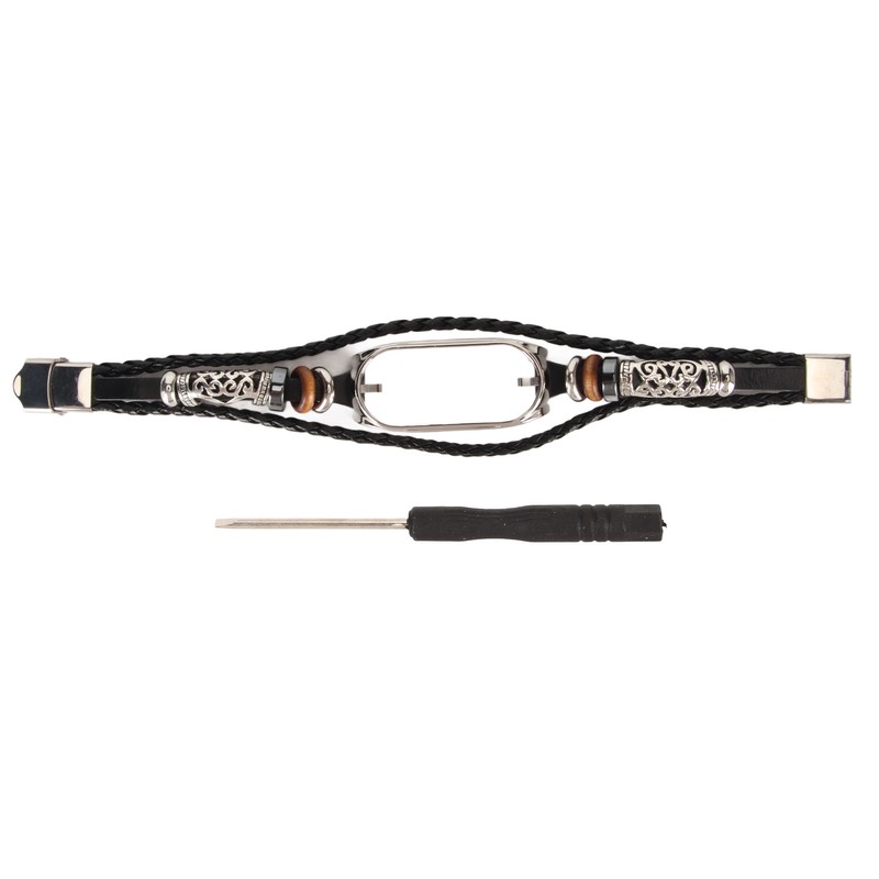 Leather Strap for Xiaomi 7 NFC Bracelet Metal Buckle Ethnic