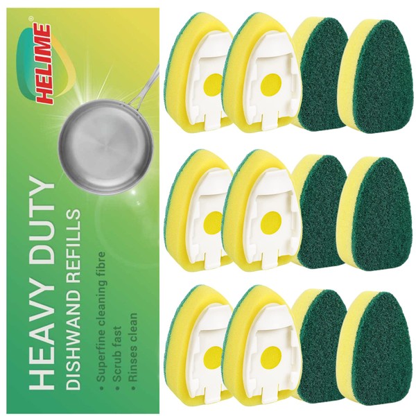 Dish Wand Refills Sponge Heads,Non Scratch Dishwand Refill Heavy Duty