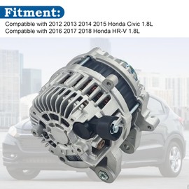 SHOWSEN 11537N Alternator 95A Compatible with 2012-2015 Honda Civic,2016-2018 Honda HR-V,1.8L Replacement A5TJ0191 31100-R1A-A01